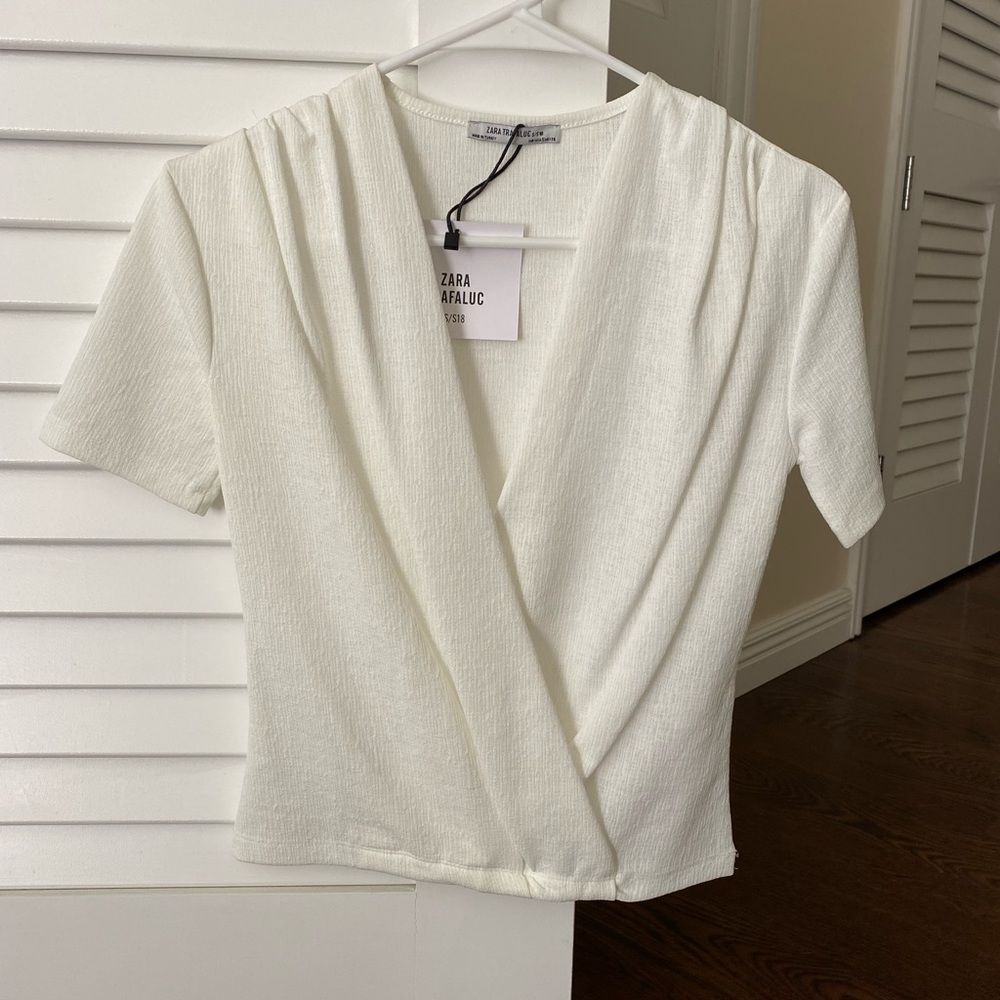 NWT Zara TRF Surplice Top